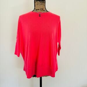 J. Crew Womens Bright Pink Crewneck Loose Pullover Sweater Size  XXS